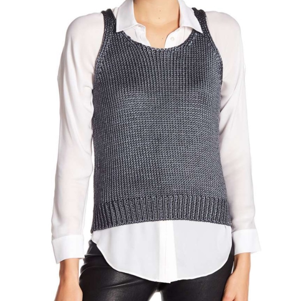Vince Crop Sleeveless Silk Knitted Tank - Picture 1 of 8